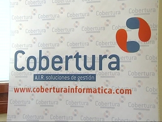 Cartel de la empresa asturiana 'Cobertura'