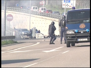 Enfrentamiento con la policia