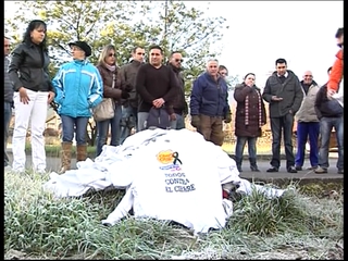 Trabajadores de Chupa Chups el día del cierre de la fábrica