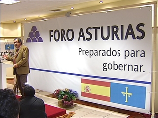 Álvarez- Cascos en un acto de Foro Asturias