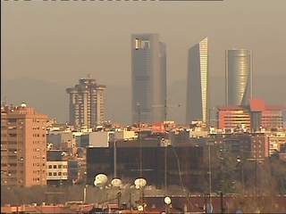 Nubes de polución en Madrid
