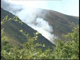 Incendio en un monte asturiano