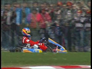 Fernando Alonso, en el circuito de La Morgal