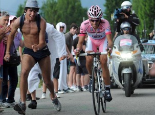 Contador, en la cronoescalada del Giro.