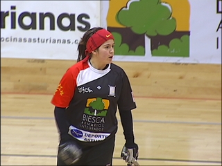 Luchi Agudo, jugadora del Biesca Gijón.