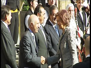 La reina a su llegada a Oviedo 