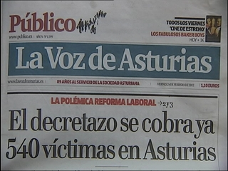 Portada de La Voz de Asturias