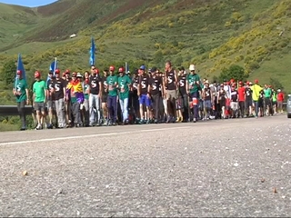 Mineros asturianos en la tercera jornada de la 'marcha negra'