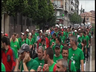 Marcha minera llegando a Oviedo
