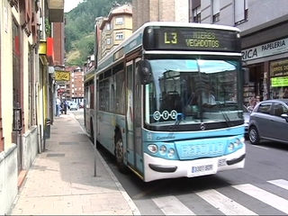 Autobús de la empresa municipal de transportes de Mieres