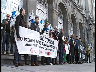 Trabajadores de la empresa de seguridad Socosevi se manifiestan en Oviedo