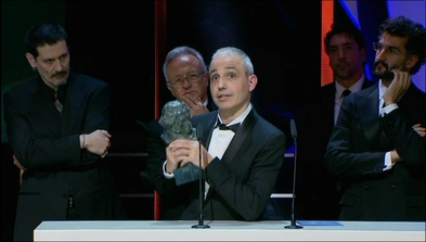Pablo Berger recoge el Goya a la mejor película por 'Blancanieves'
