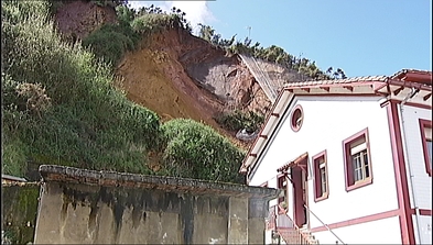 Desprendimiento del monte Fuxa en Candás