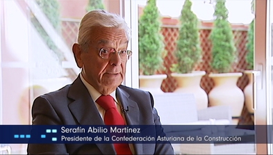El presidente de la Confederación Asturiana de la Construcción, Serafín Abilio Martínez, en una entrevista a TPA Noticias