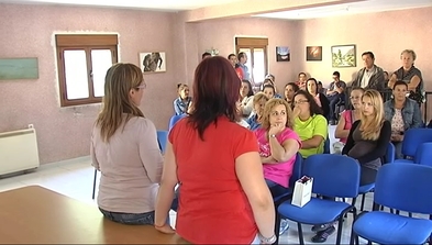 Reunión de los profesores del colegio de Zarréu