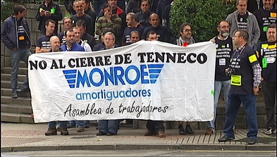Protesta de los trabajadores de Tenneco