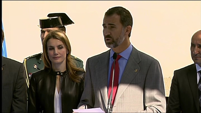 El Príncipe Felipe durante su discurso en Teverga