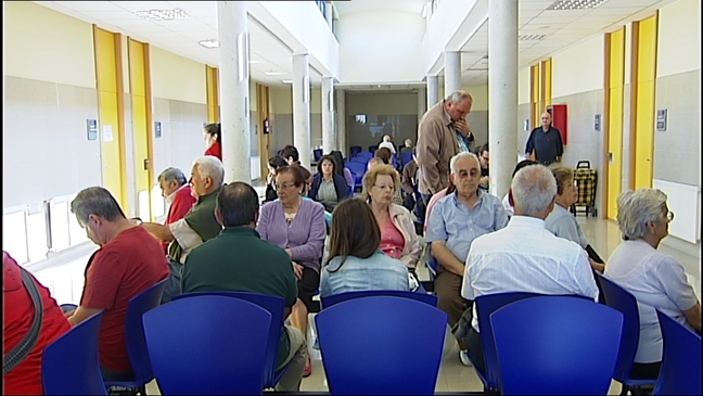 Sala de espera de un Centro de Salud de Oviedo