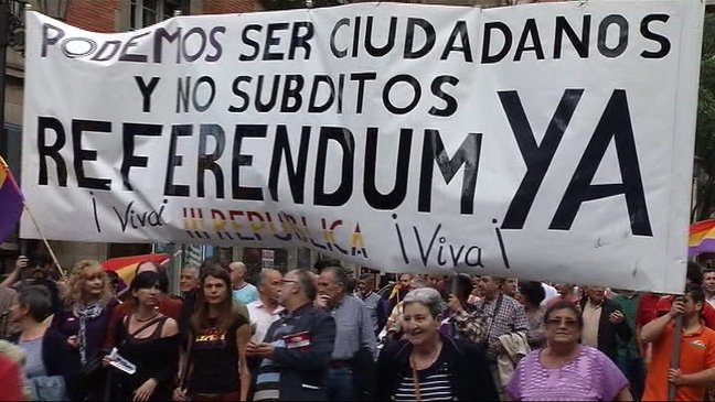 Manifestación a favor de la República en Oviedo