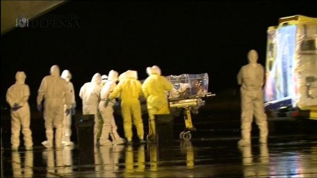 Llegada del religioso infectado de ébola, García Viejo, a Madrid