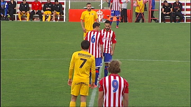 Inicio del partido Sporting B-Burgos disputado en Mareo