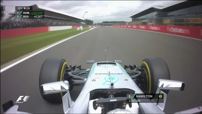 Hamilton en la clasificación del Gran Premio de Gran Bretaña en Silverstone