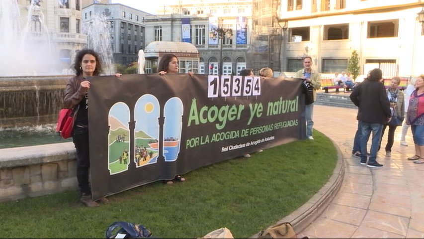 Concentración en Oviedo por el incumplimiento en la acogida de refugiados
