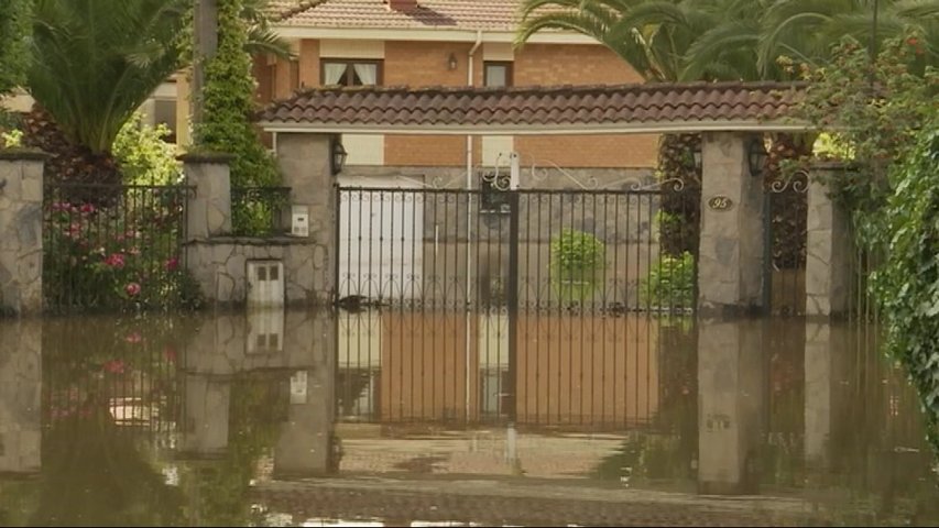 Inundaciones en la zona de Porceyo, Gijón