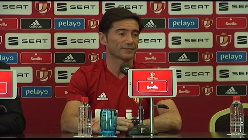 Marcelino García Toral, entrenador del Valencia, en rueda de prensa