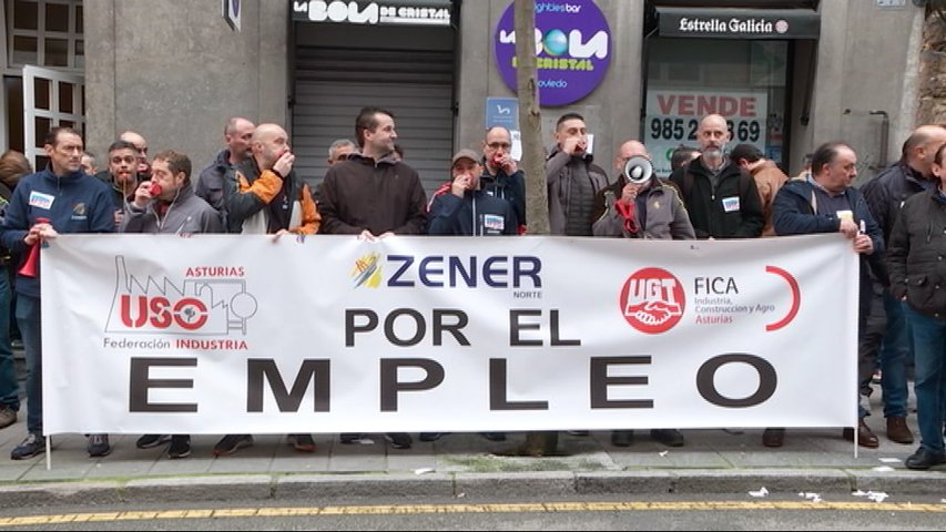 Concentración de empleados de Zener en Oviedo