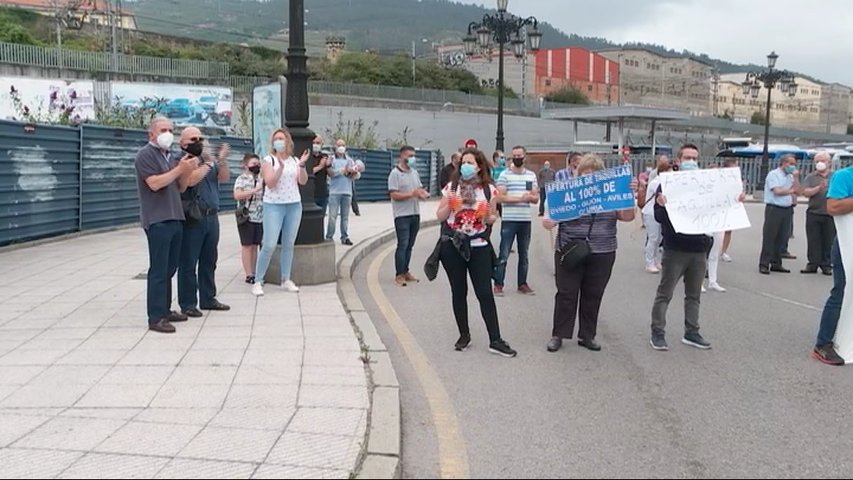 Protesta de los trabajadores de ALSA