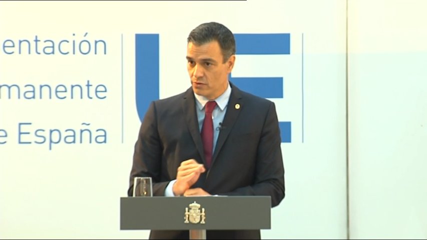 Pedro Sánchez comparece ante los medios tras el acuerdo logrado en el seno del Consejo Europeo