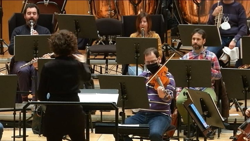 Ensayo del concierto 'zarzuelízate' de la orquesta Oviedo Filarmonía