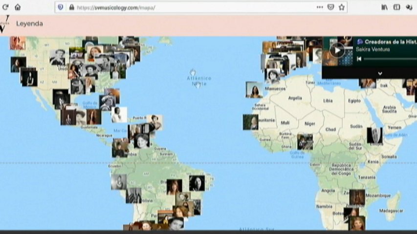 Mapa interactivo de Ventura, que reivindica el valor de las compositoras de música clásica