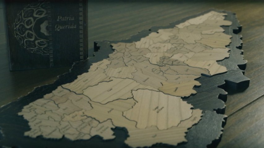 Mapa de Asturias en el documental 'Patria Querida'