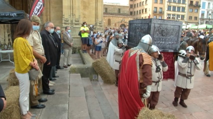 Recreación del traslado del Arca con las Santas Reliquias que Alfonso II el Casto realizó desde el Monsacro hasta Oviedo