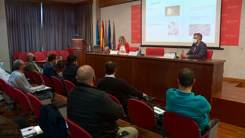  La directora general de Energía, Minería y Reactivación, Belarmina Díaz, en una jornada en la Cámara de Comercio de Oviedo 